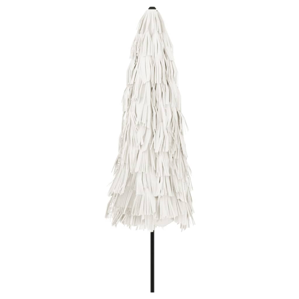 Guarda-sol de jardim com poste de aço 324x324x247 cm branco