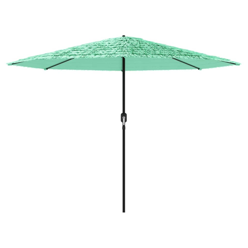 Guarda-sol de jardim com poste de aço 388x388x248 cm verde