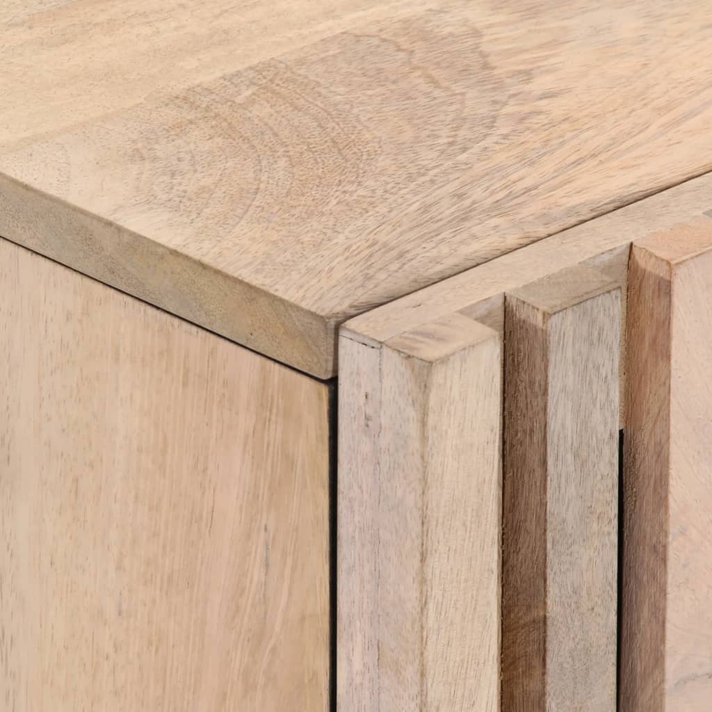 Mesa cabeceira 40x34x46 cm madeira mangueira branqueada maciça