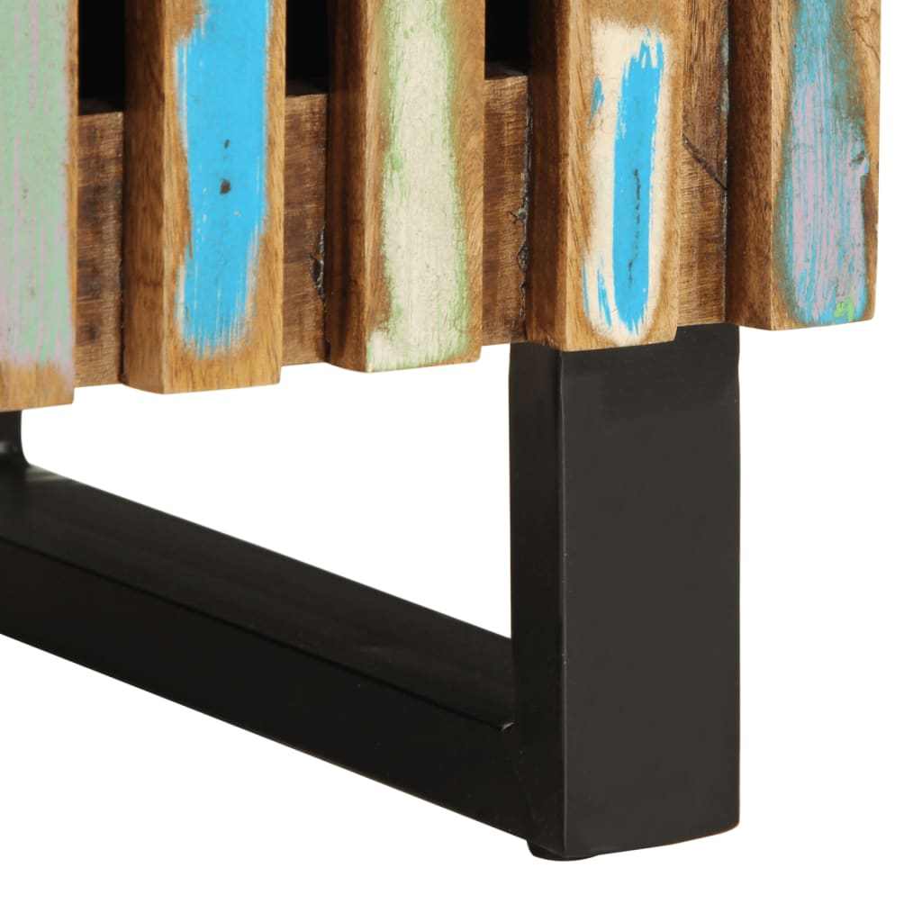 Mesa de cabeceira 40x34x46 cm madeira recuperada maciça