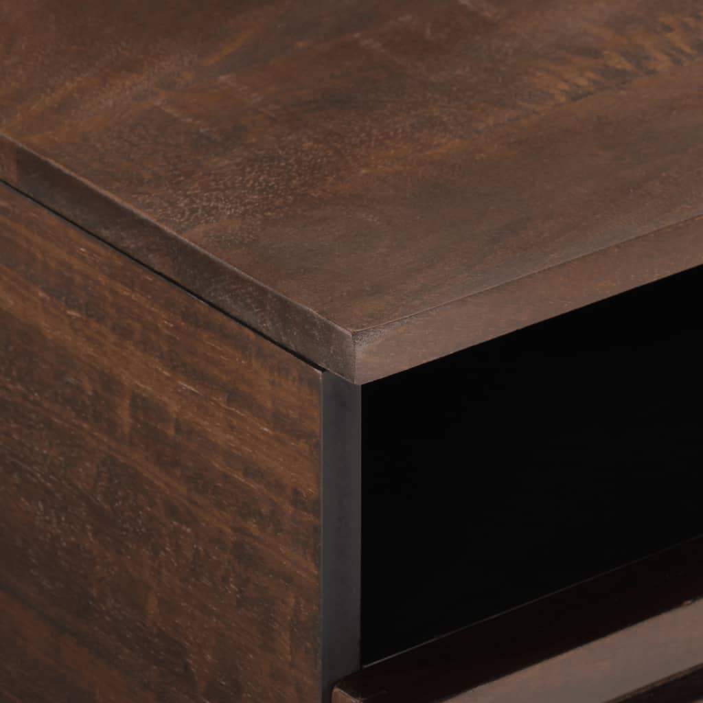 Mesa de centro 80x55x40 cm madeira de mangueira maciça castanho