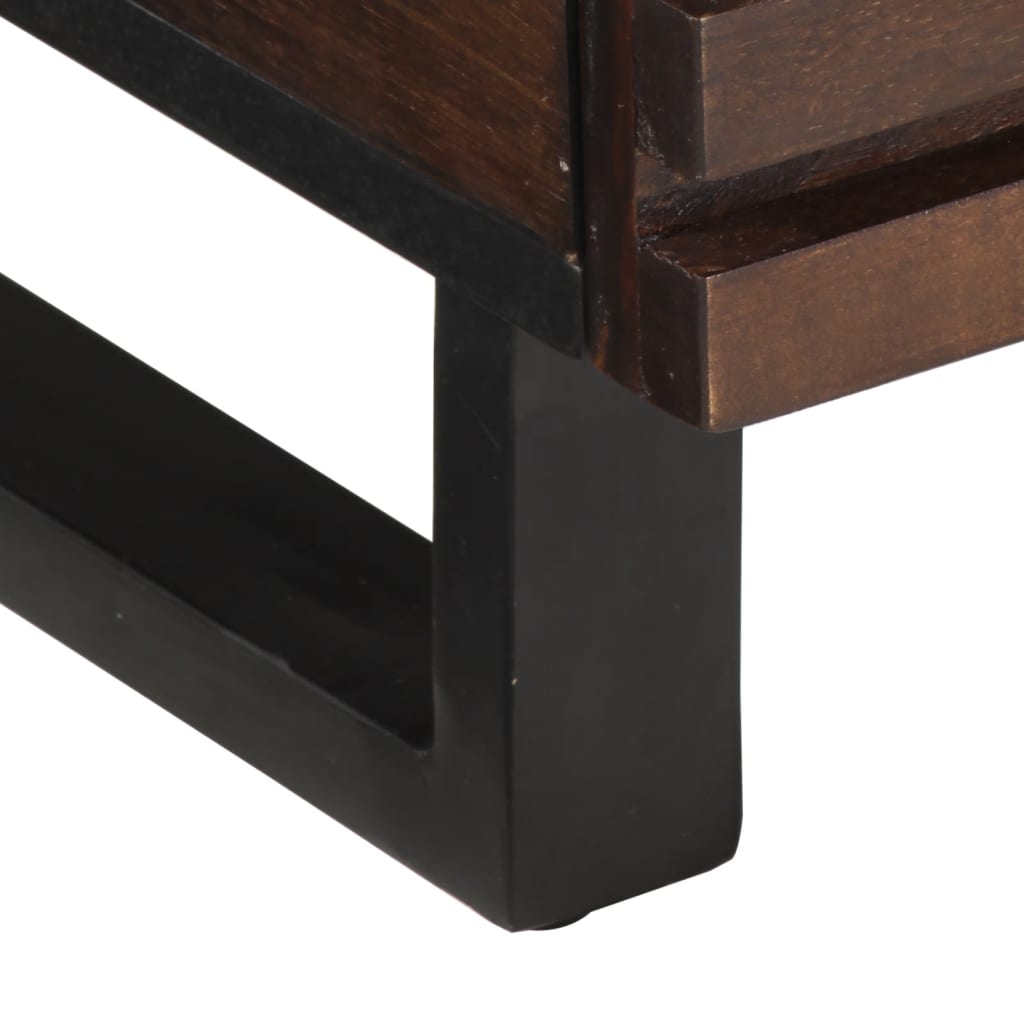 Mesa de centro 80x55x40 cm madeira de mangueira maciça castanho