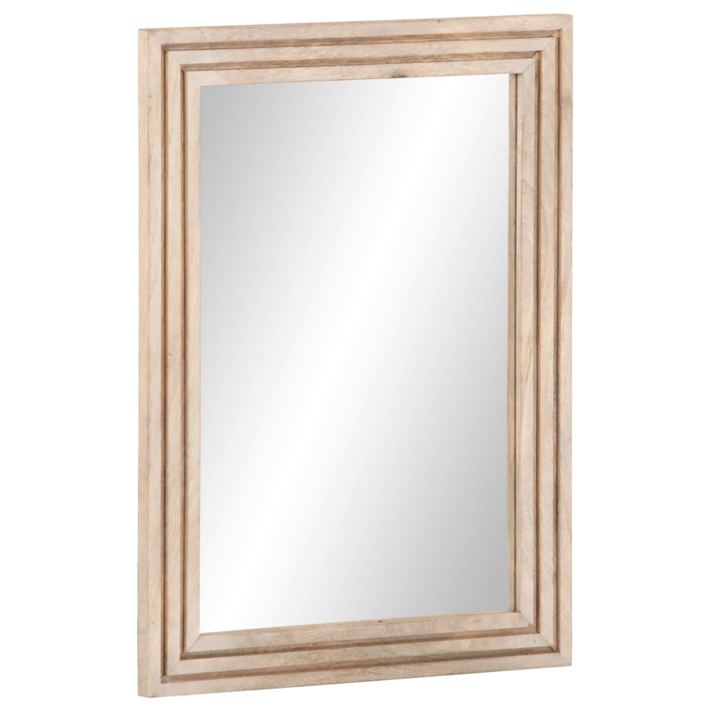 Espelho de casa de banho 50x70 cm mangueira maciça e vidro