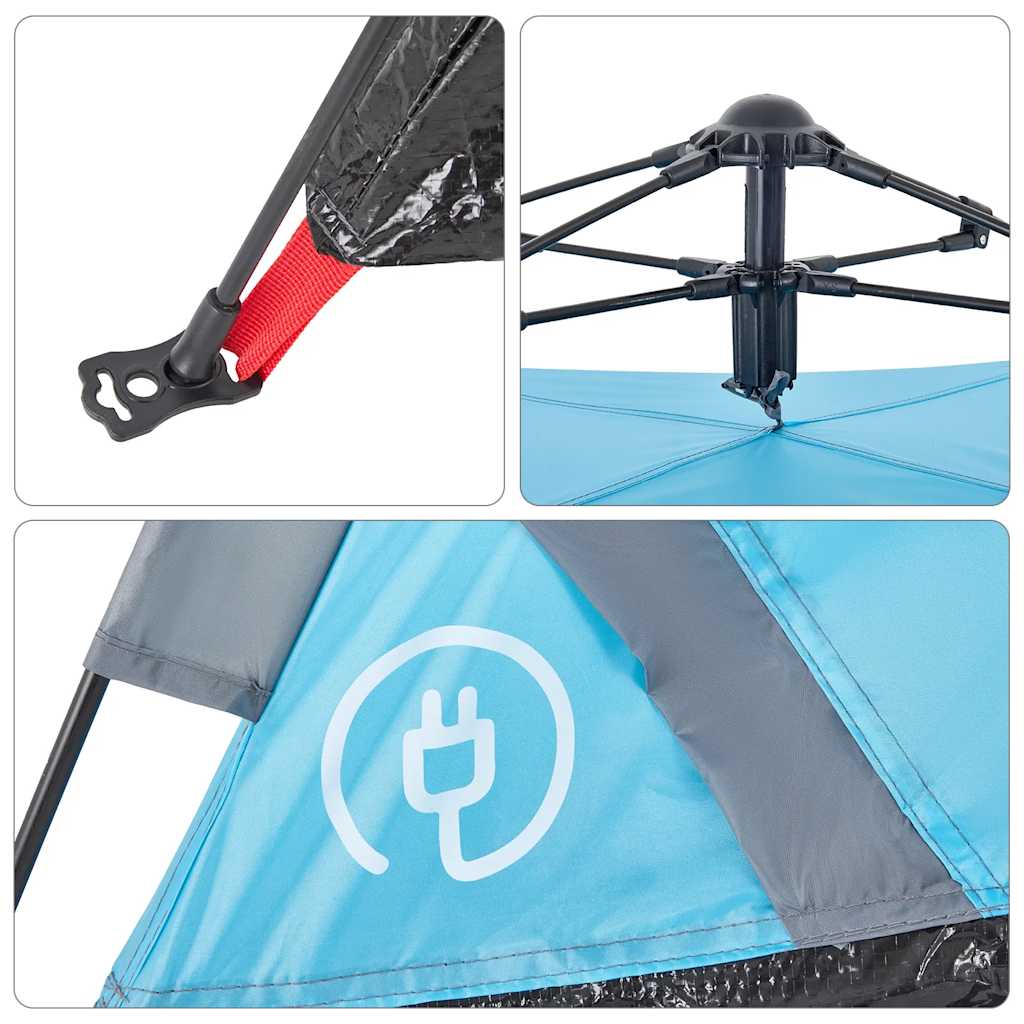 Tenda de campismo para 2 pessoas libertação rápida azul