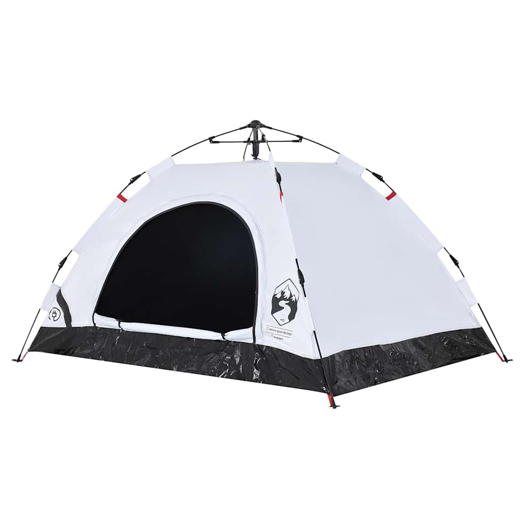 Tenda campismo p/ 2 pessoas opaca libertação rápida branco