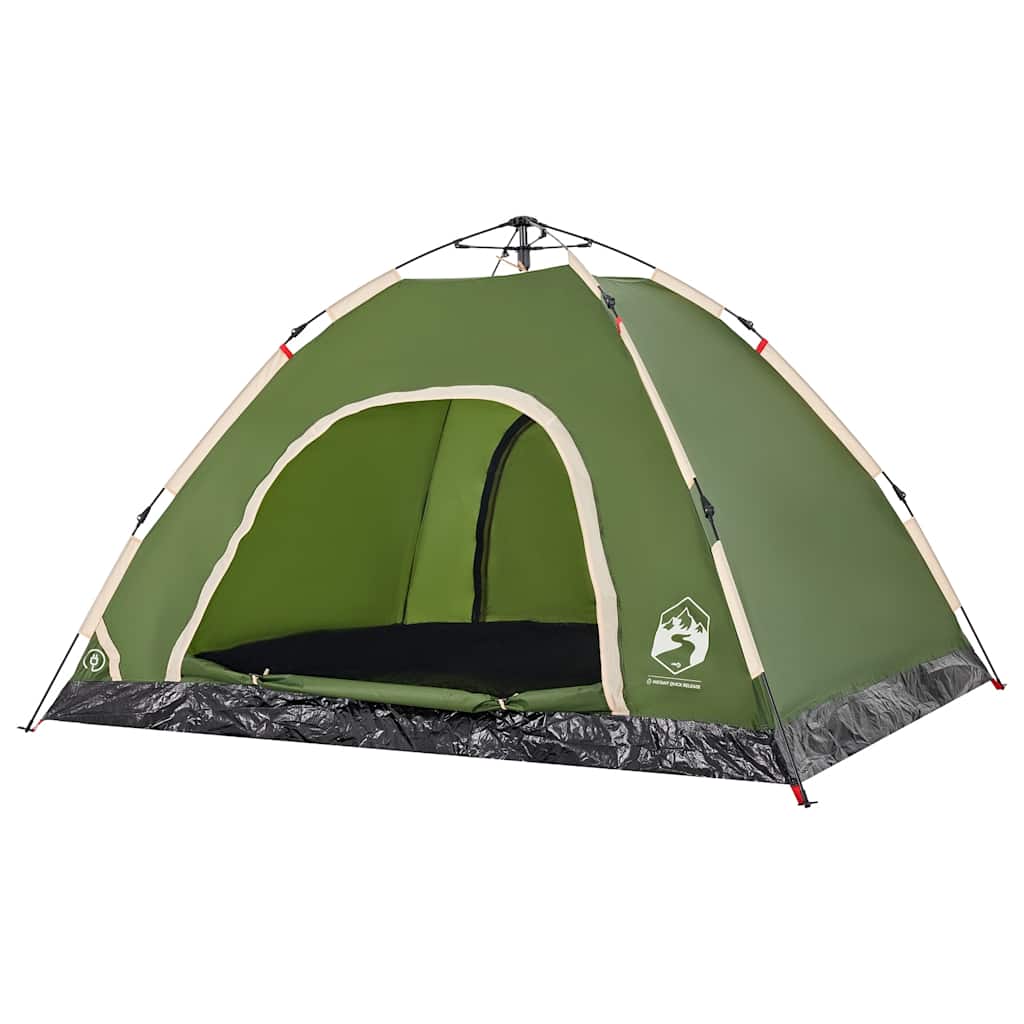 Tenda de campismo para 4 pessoas libertação rápida verde