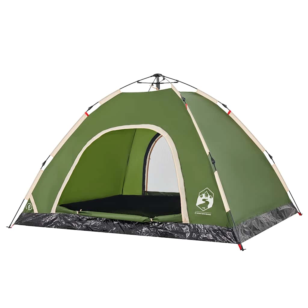 Tenda de campismo para 4 pessoas libertação rápida verde
