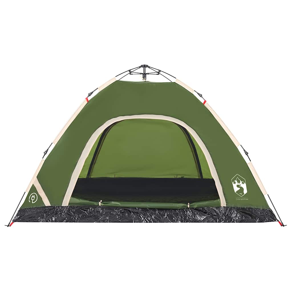 Tenda de campismo para 4 pessoas libertação rápida verde