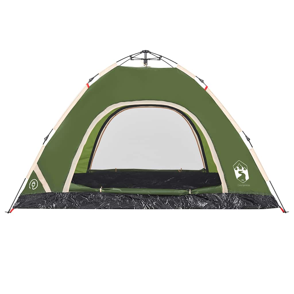 Tenda de campismo para 4 pessoas libertação rápida verde