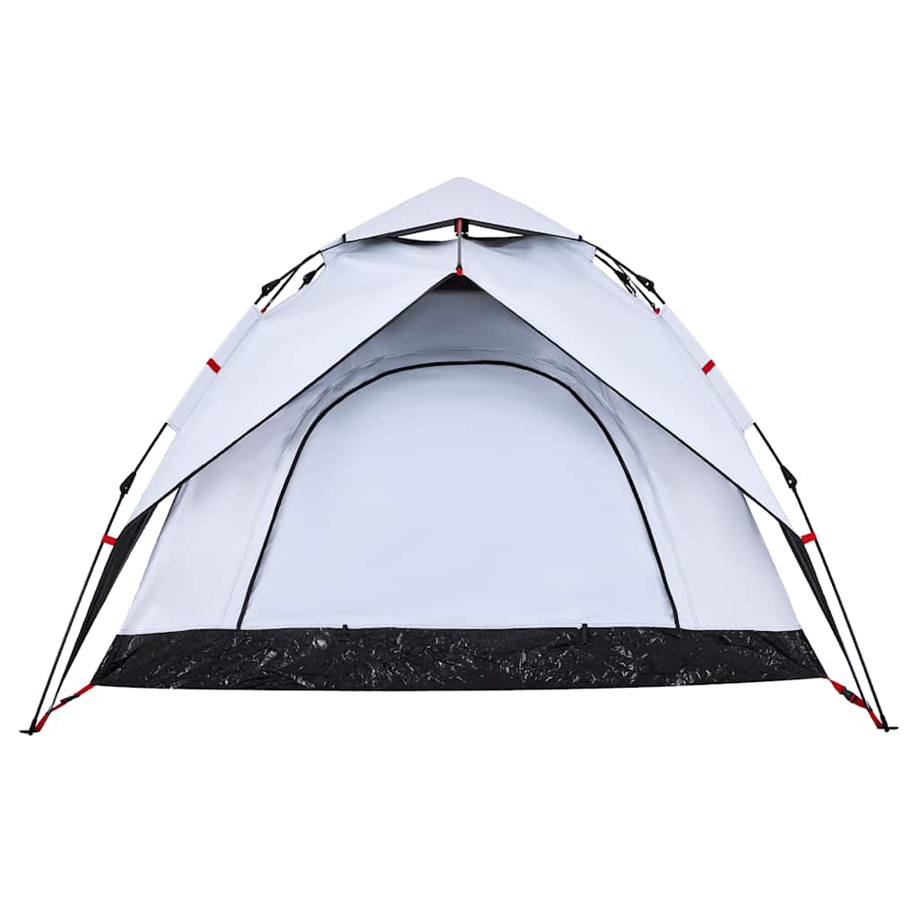 Tenda campismo cúpula 3 pessoas opaca libertação rápida branco
