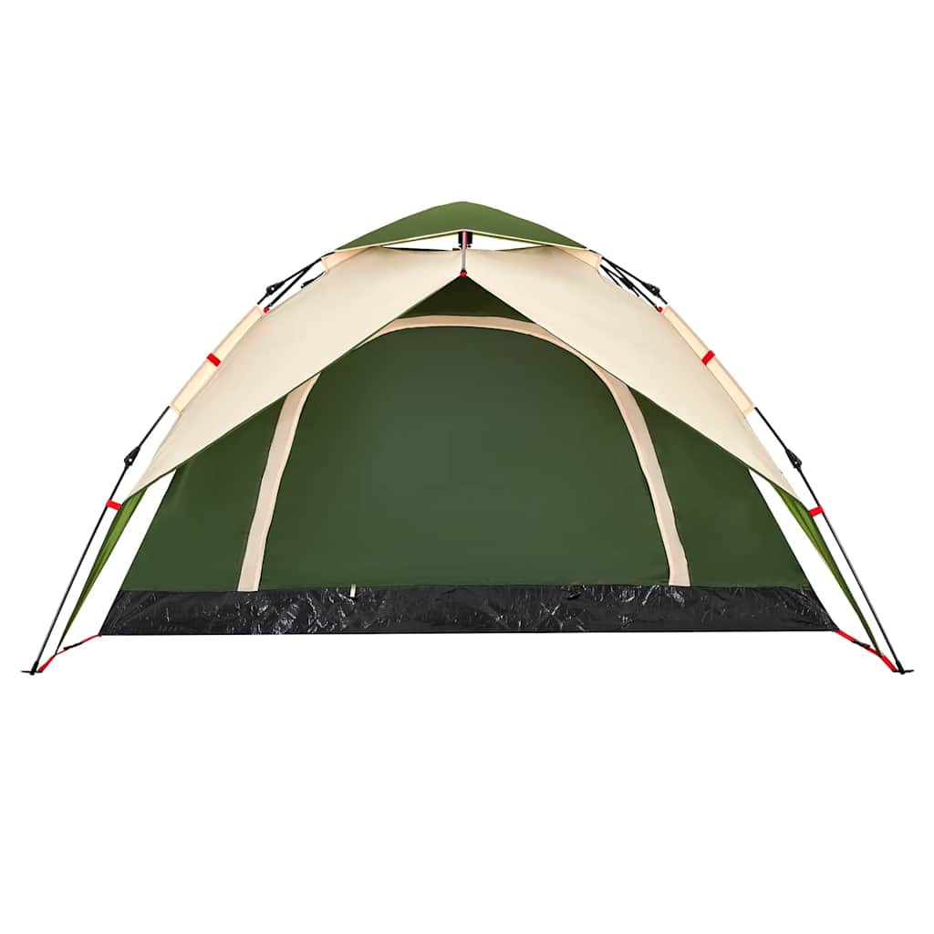 Tenda de campismo cúpula para 4 pessoas libertação rápida verde