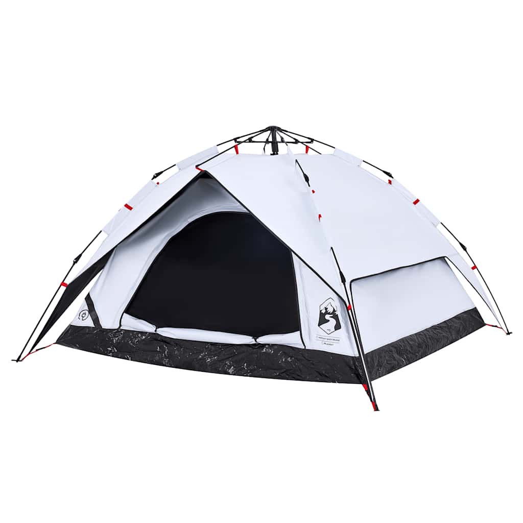Tenda campismo cúpula 4 pessoas opaca libertação rápida branco