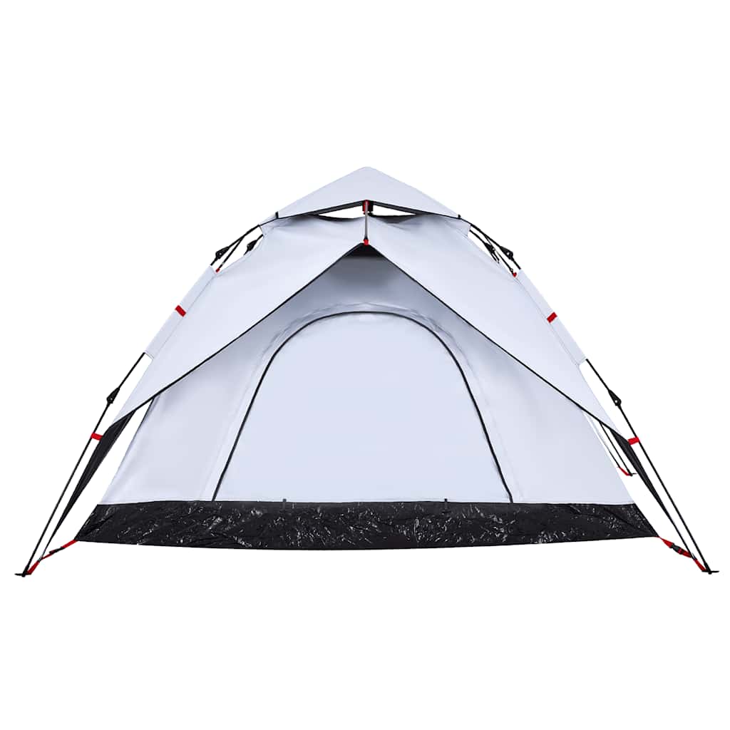 Tenda campismo cúpula 5 pessoas opaca libertação rápida branco