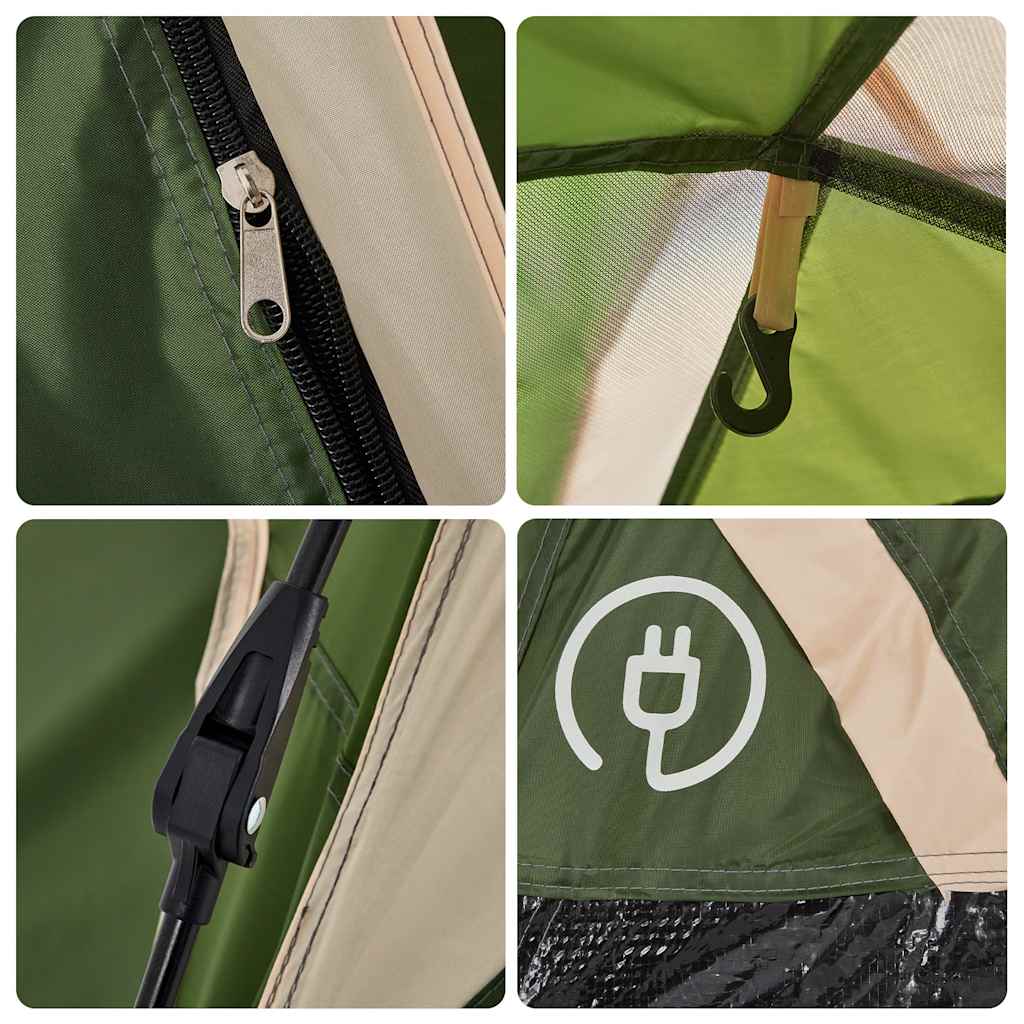 Tenda de campismo cúpula para 3 pessoas libertação rápida verde