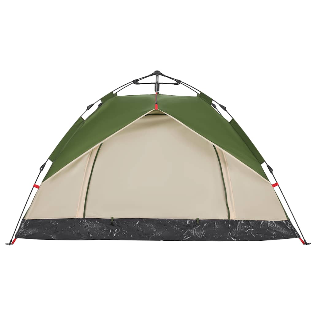 Tenda de campismo cúpula para 3 pessoas libertação rápida verde