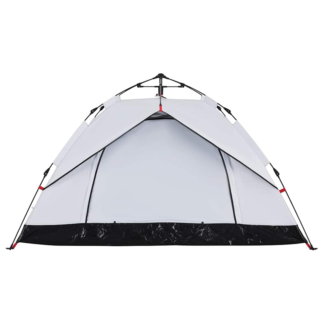 Tenda campismo cúpula 3 pessoas opaca libertação rápida branco