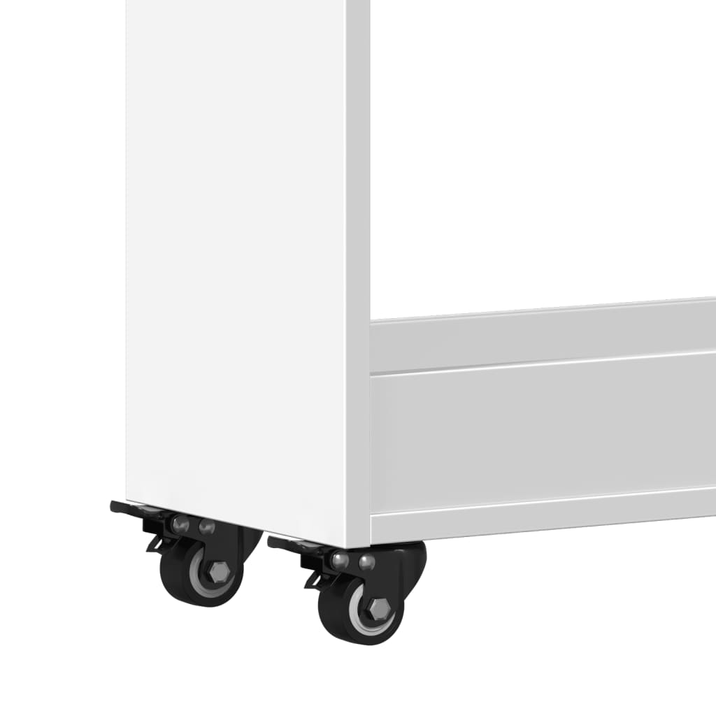 Armário com rodas 60x22x79 cm derivados de madeira branco