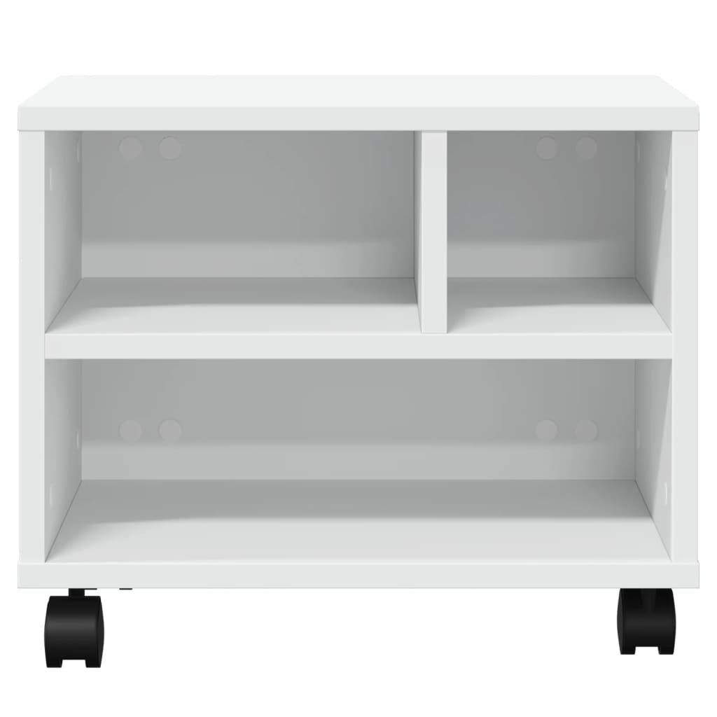 Suporte para impressora com rodas 41x32x34,5 cm branco