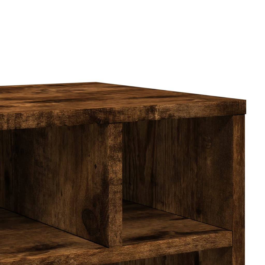 Suporte para impressora com rodas 41x32x48 cm carvalho fumado