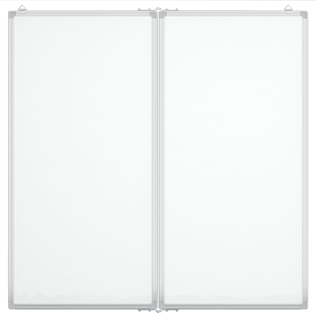 Quadro branco magnético dobrável 80x80x1,7 cm alumínio