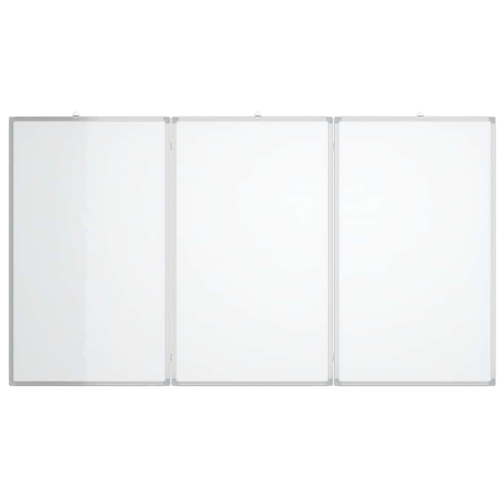 Quadro branco magnético dobrável 120x100x1,7 cm alumínio