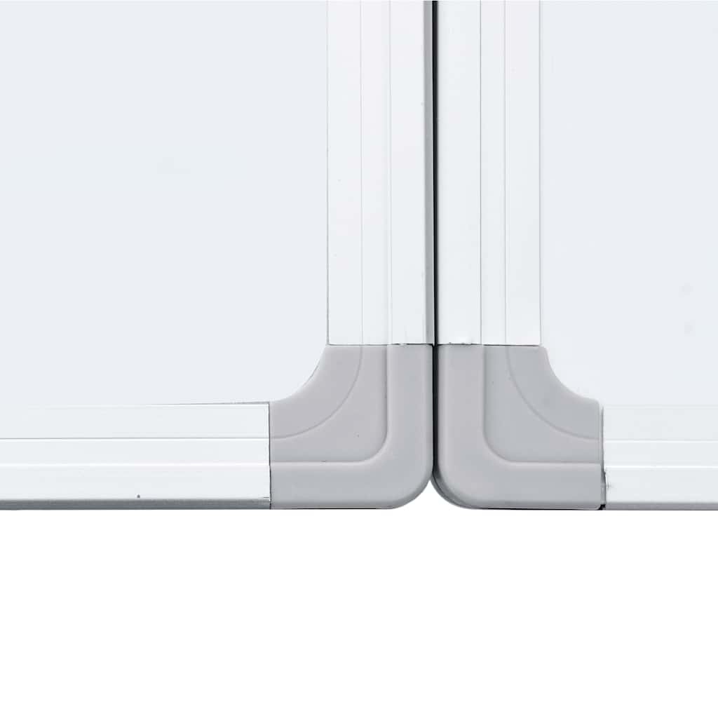 Quadro branco magnético dobrável 150x80x1,7 cm alumínio