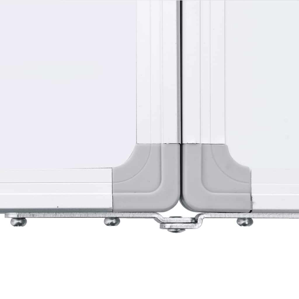 Quadro branco magnético dobrável 160x50x1,7 cm alumínio