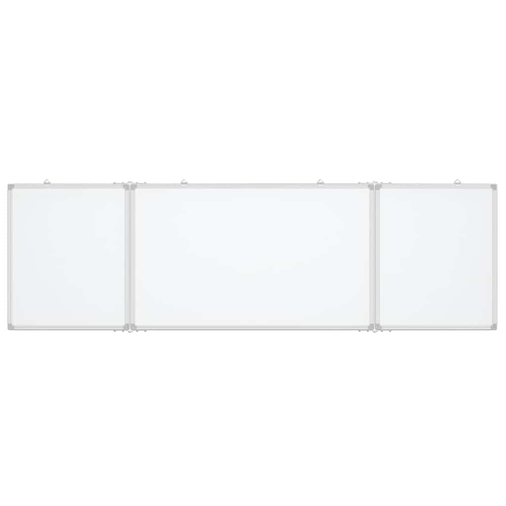 Quadro branco magnético dobrável 200x60x1,7 cm alumínio