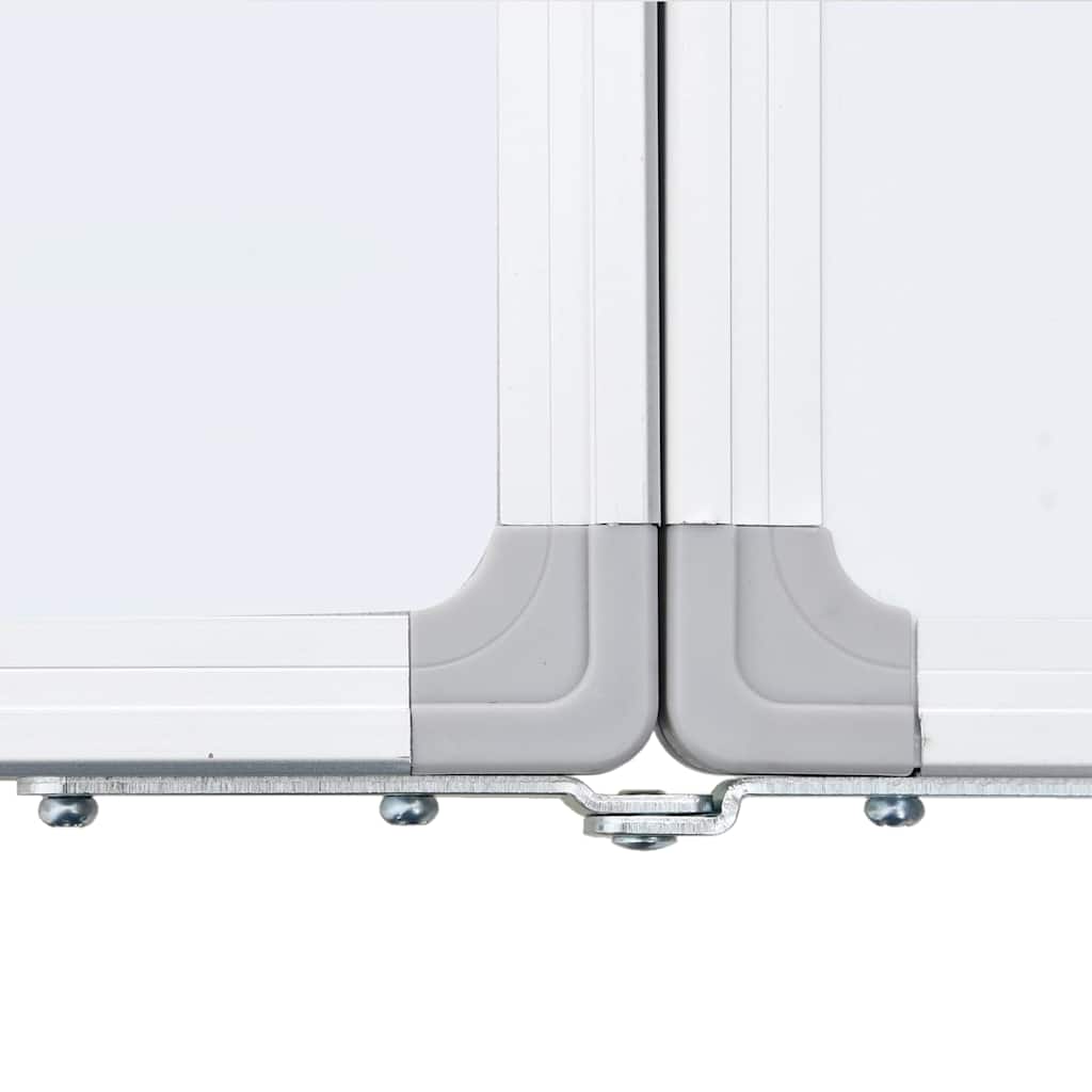 Quadro branco magnético dobrável 200x60x1,7 cm alumínio