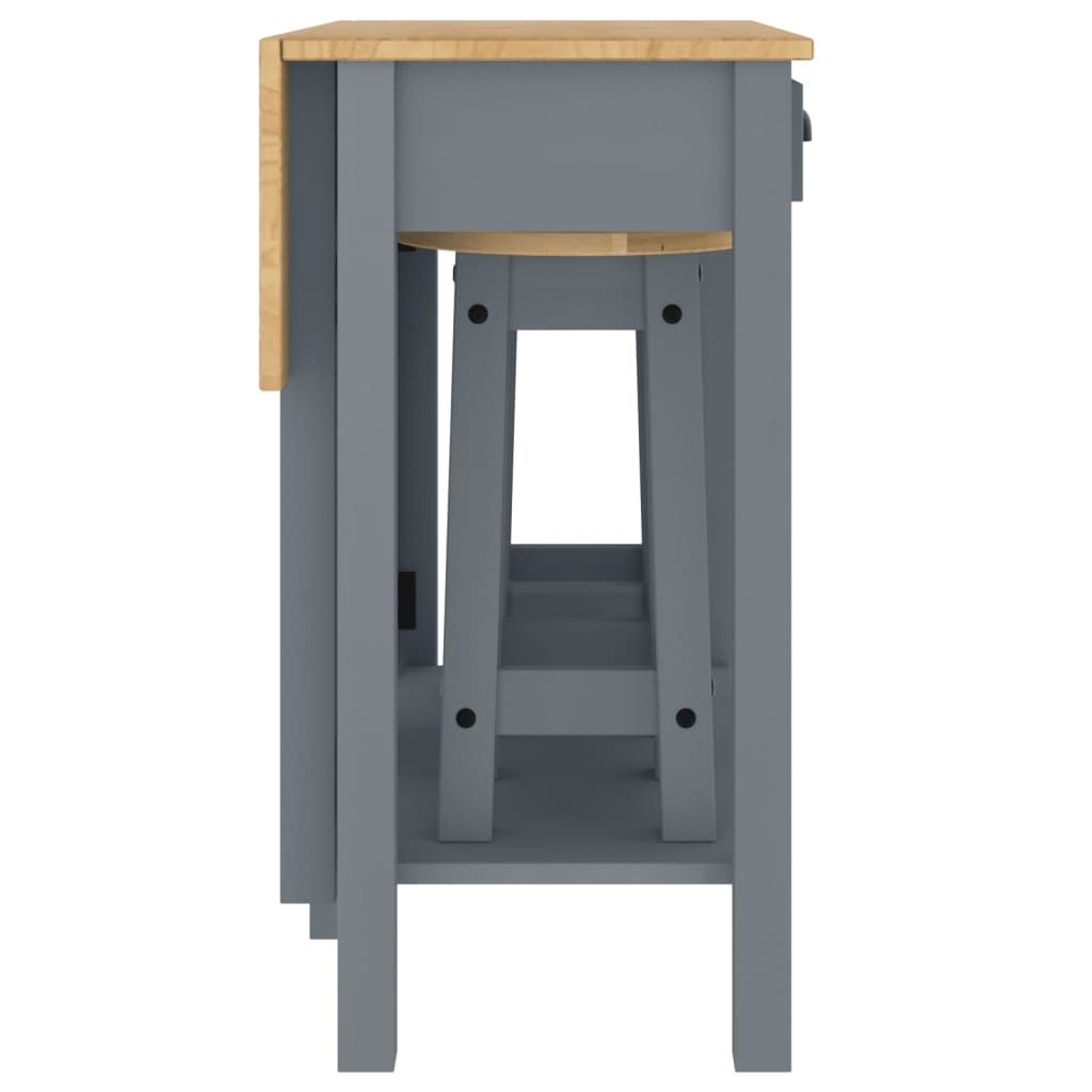 5 pcs conjunto de bar pinho maciço branco