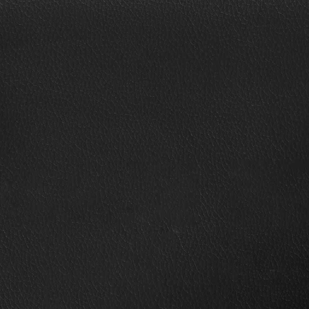 Colchão de molas ensacadas 120x190x20 cm couro artificial preto