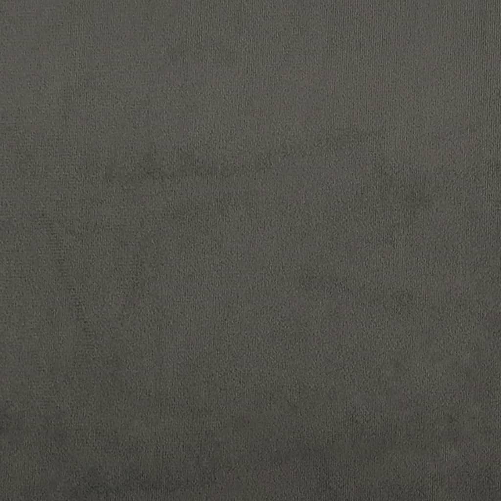Colchão de molas ensacadas 120x190x20 cm veludo cinza-escuro