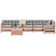 7 pcs conjunto sofás jardim madeira abeto-de-douglas
