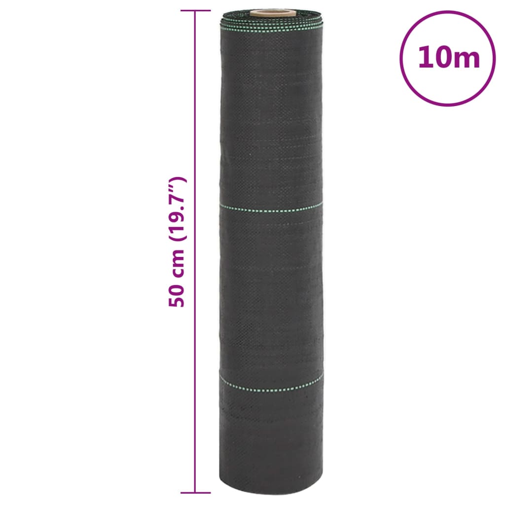Tela para ervas daninhas 0,5x10 m PP preto