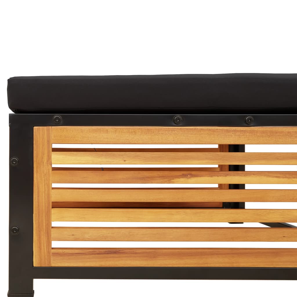 5 pcs conjunto de sofás de jardim com almofadões acácia maciça