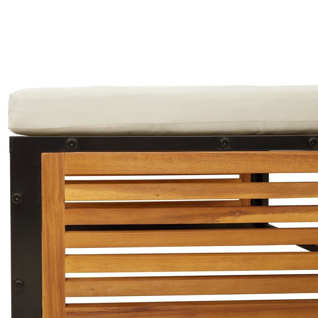 7 pcs conjunto sofás jardim c/almofadões madeira maciça acácia