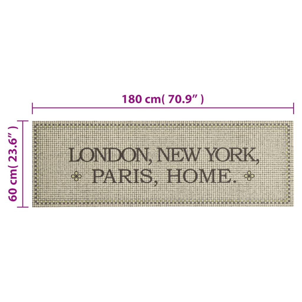 Tapete de cozinha lavável 60x180 cm veludo padrão capital home