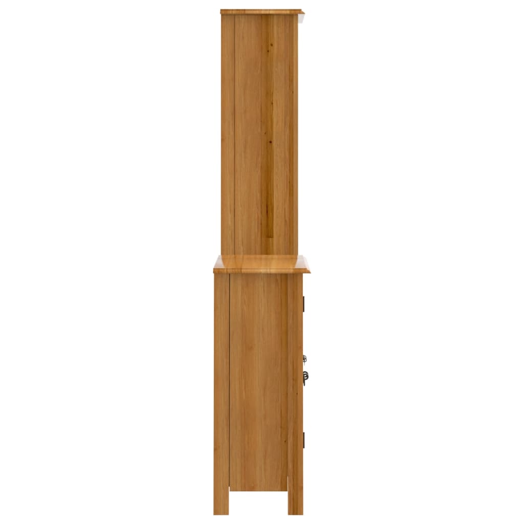 2 pcs conjunto móveis p/ casa de banho madeira de pinho maciça