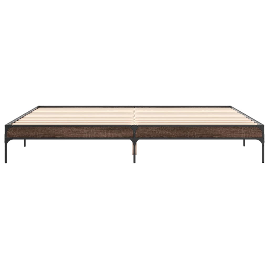 Estrutura de cama 200x200cm derivados madeira/metal