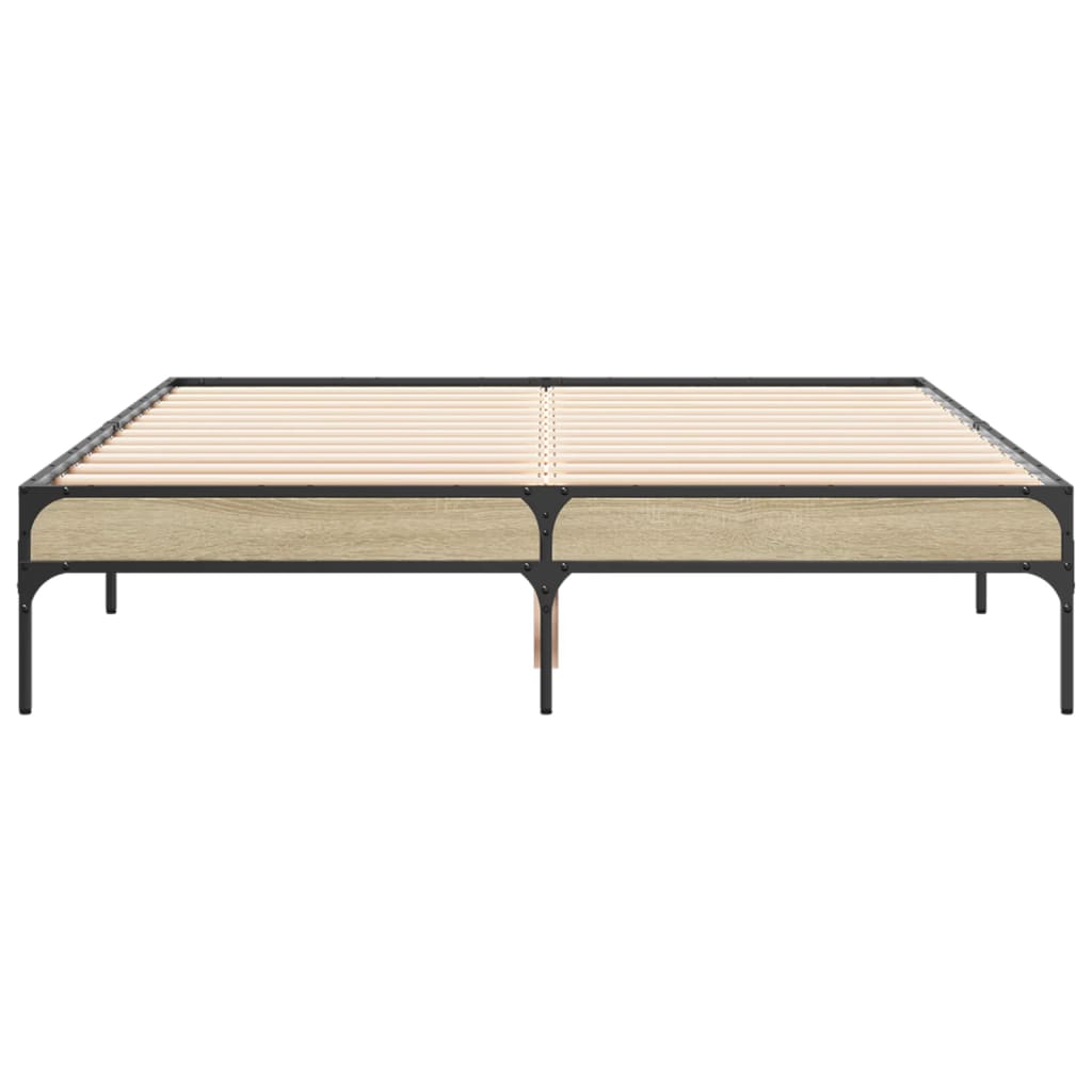 Estrutura de cama 135x190 cm derivados madeira/metal