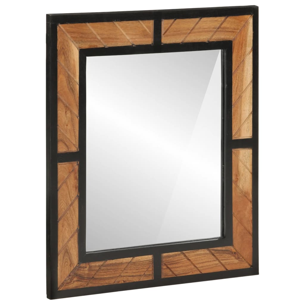 3 pcs conj. móveis p/ casa de banho ferro e acácia maciça