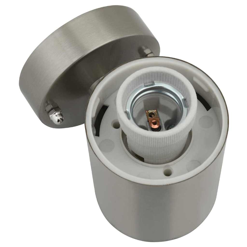 Luzes de Parede Externas 2 pcs Prateado 12 x 7.5 x 27 cm