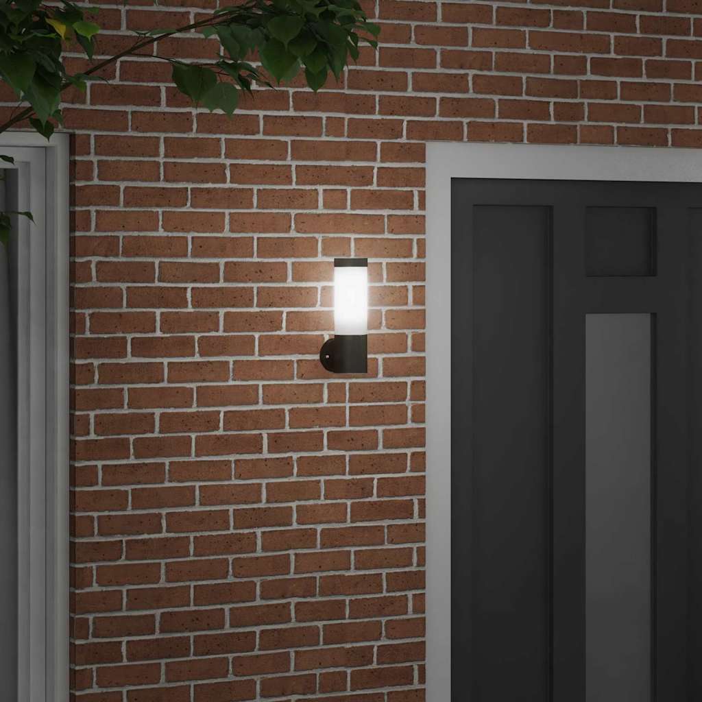 Candeeiro de parede exterior Preto 12 x 7.5 x 27 cm
