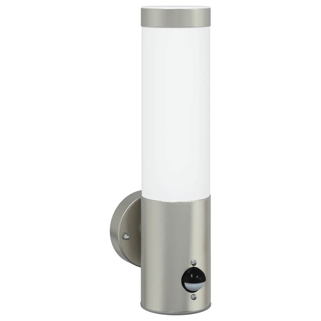 Candeeiro de parede exterior Prateado 12 x 7.5 x 29 cm