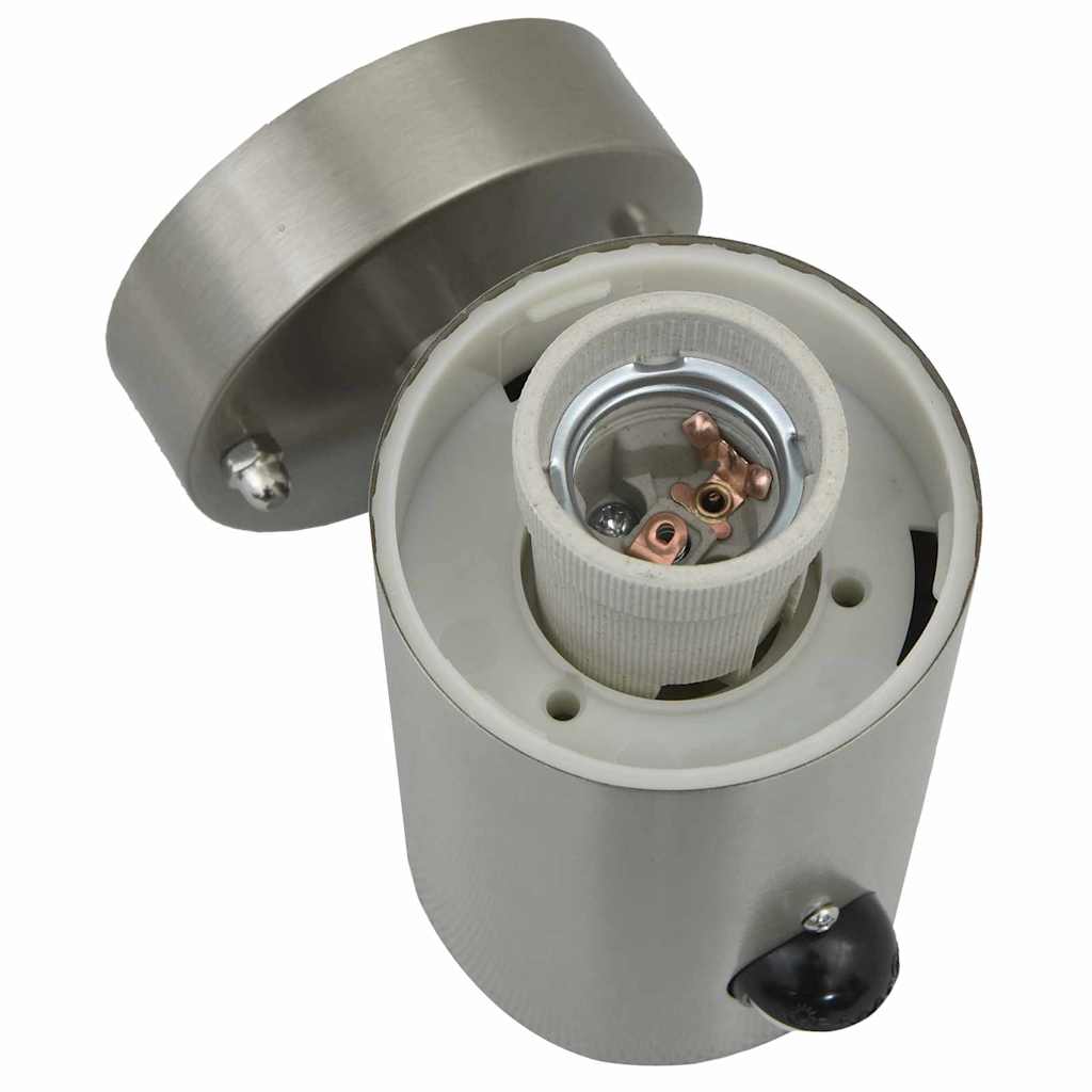 Luzes de Parede Externas 2 pcs Prateado 12 x 7.5 x 29 cm