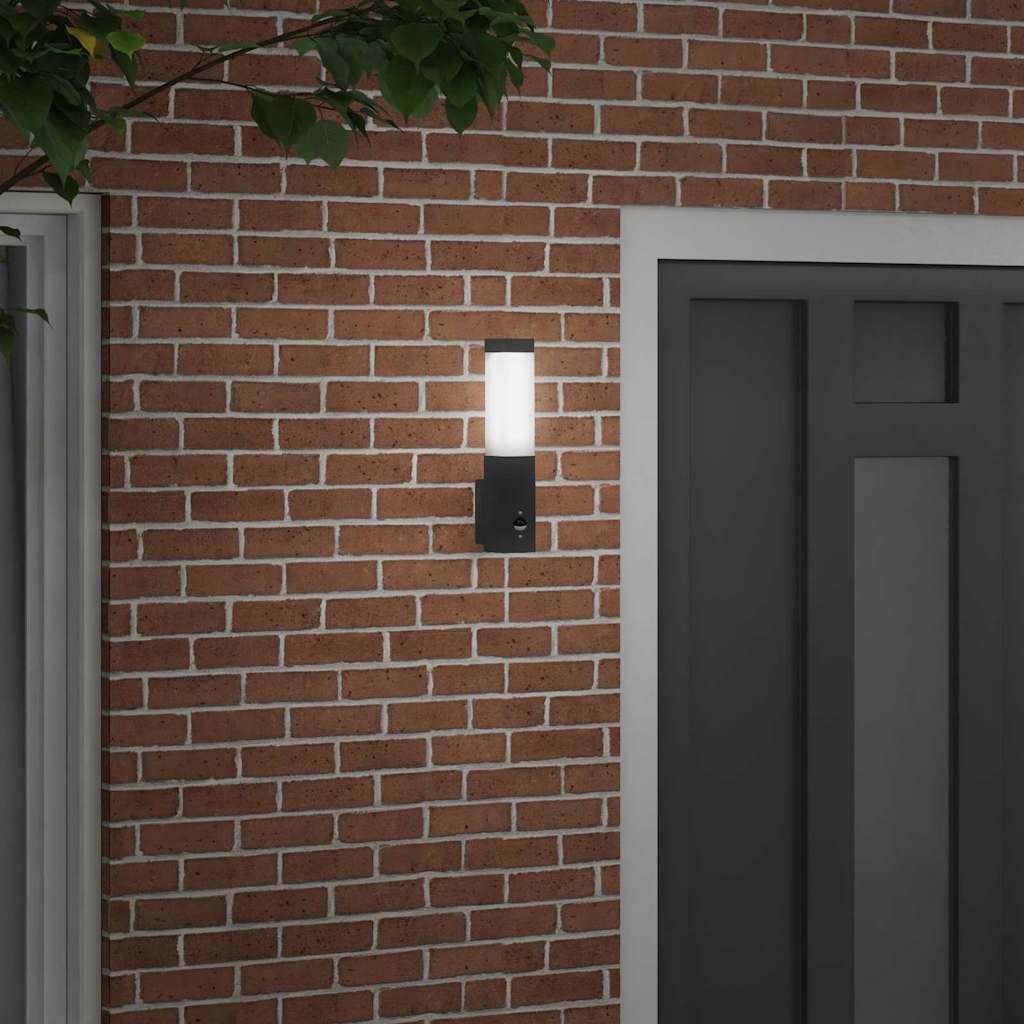 Candeeiro de parede exterior Preto 10.5 x 6 x 35 cm
