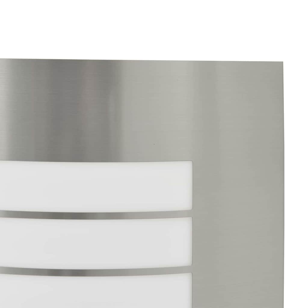 Candeeiro de parede exterior Prateado 23,5 x 10,5 x 26 cm