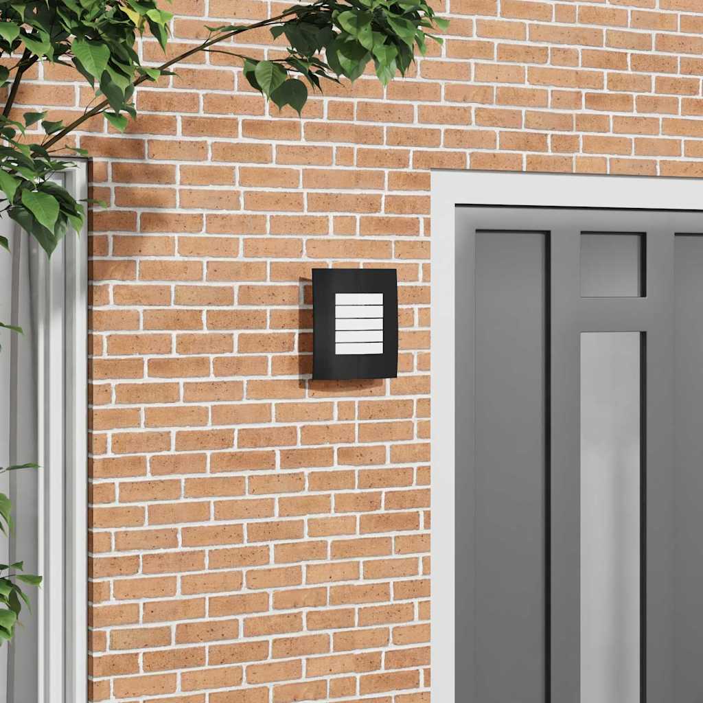 Candeeiro de parede exterior Preto 23,5 x 10,5 x 26 cm