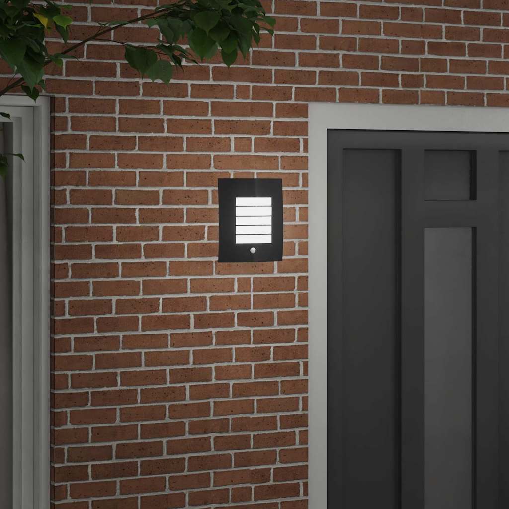 Candeeiro de parede exterior Preto 23,5 x 10,5 x 26 cm