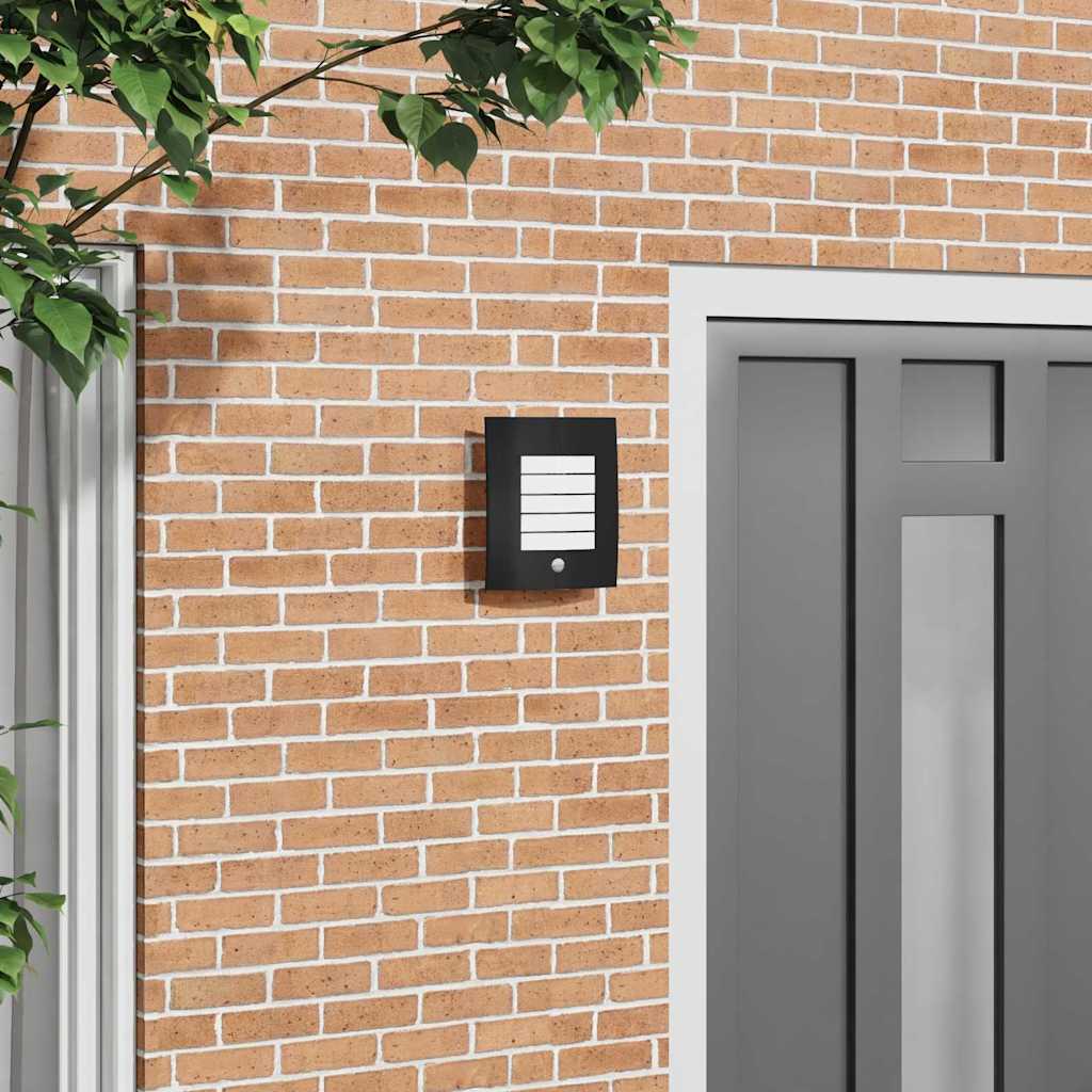 Candeeiro de parede exterior Preto 23,5 x 10,5 x 26 cm